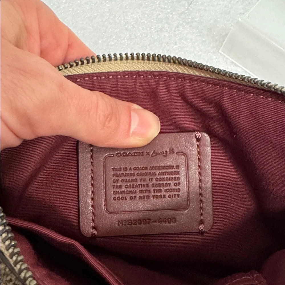 Coach Guang Yu x Rexy corner zip wristlet wallet 2020